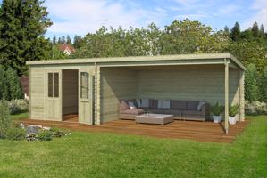 Blokhut met overkapping St. Louis 681x292 Onbehandeld vuren