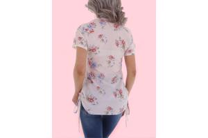 Metrofive bloemen tuniek shirt lichtroze S/36