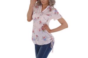 Metrofive bloemen tuniek shirt lichtroze S/36