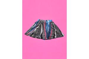 Metrofive zomer rok blauw roze S/M 36/38