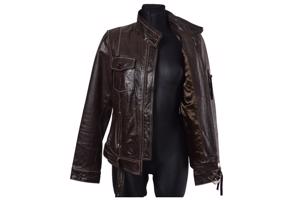 dames  leren jas- 40