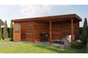 Tuinhuis met Overkapping Lelystad 300x300cm + 400cm