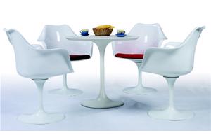 Designtafel Saarinen Tulip wit diameter 70 cm