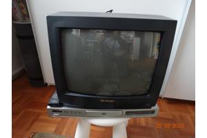 Sharp kleuren TV 37 cm en DVD player