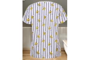 Glo-story strak getailleerd t-shirt wit banana strike S