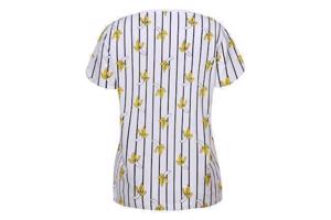 Glo-story strak getailleerd t-shirt wit banana strike S