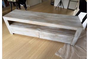 TV meubel whitewash afwerking