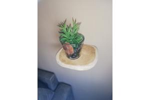 teak rack slide houten wand plank 18cm