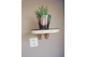 teak rack slide houten wand plank 18cm