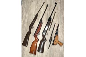 Drie luchtbuksen en onderdelen