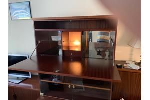 Vintage wandkast mahonie 3 onderdelen