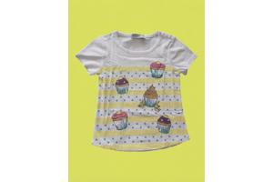 Glo-Story cupcakes t-shirt geel 98