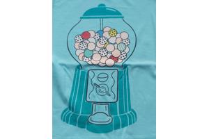 Glo-story t-shirt snoepmachine turquoise 116