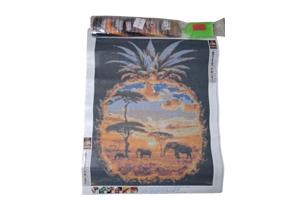 nr 47 Diamond painting Olifanten ananas 50x40cm (vierkant)