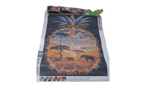 nr 47 Diamond painting Olifanten ananas 50x40cm (vierkant)