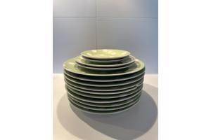 Groene stippen borden HEMA + schaaltjes Designwise