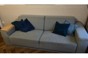 Grijsblauw 3 zitsbank