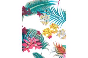 Luchtige zomerjurk zwart groen oranje rood L