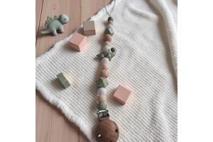 Speenkoord lang nek dino khaki beige