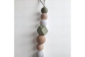 Speenkoord lang nek dino khaki beige