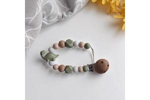 Speenkoord lang nek dino khaki beige