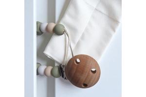 Speenkoord lang nek dino khaki beige