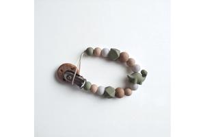 Speenkoord lang nek dino khaki beige