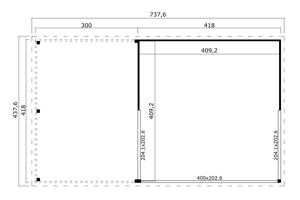 NIEUW Modern tuinhuis Domeo 5 Set
