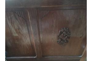 Houten bed, twijfelaar, antiek