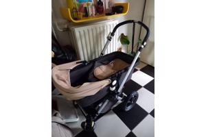 Kinder/wandelwagen beige/zwart