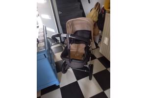 Kinder/wandelwagen beige/zwart