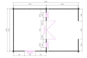 Nieuw goedkooptuinhuis met terras Blokhut 3830L