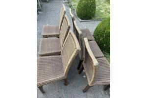 Eethoek stoelen van riet voor binnen 6 stuks