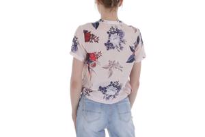 Metrofive bloemen shirt vhals lichtroze XL/42