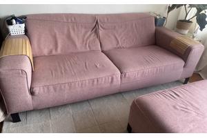 Roze 2,5 zits met hocker