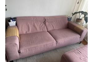 Roze 2,5 zits met hocker