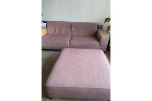 Roze 2,5 zits met hocker