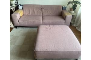 Roze 2,5 zits met hocker