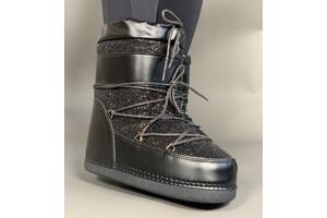 Snowboots glitter zwart dames