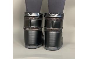 Snowboots glitter zwart dames