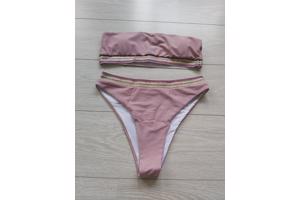Bandeau bikini roze goud L