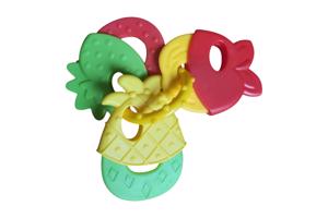 Bijtring - rammelaar met afneembare stukken ananas