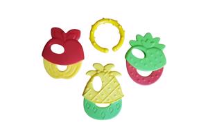 Bijtring - rammelaar met afneembare stukken ananas