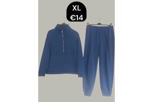 Joggingpak cobalt blauw XL