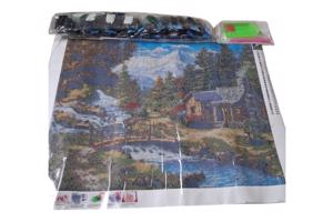 nr 37 Diamond Painting alpen huisje 50x40cm (vierkant)