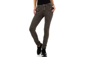 Metrofive zachte skinny broek khaki S/36