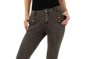 Metrofive zachte skinny broek khaki S/36