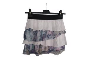 Metrofive mini rok met laagjes van kant wit S/M