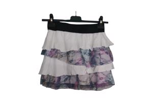 Metrofive mini rok met laagjes van kant wit S/M