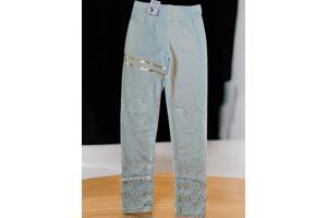 Holala stretchy legging mintgroen goud glitter L/XL